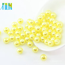 Wholesale more colors round craft loose abs faux pearl plastic beads for dress bags shoes nail art garment decoration